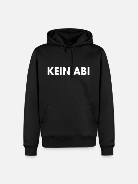 Kein abi - Männer Premium Bio Hoodie - Schwarz