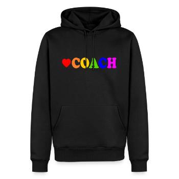 Coach - Sweat à capuche Premium bio Homme - noir - Devant - Nico (187cm)