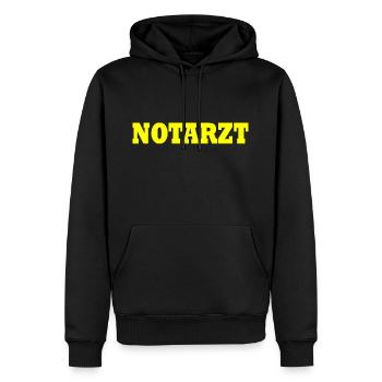 Notarzt - Männer Premium Bio Hoodie - Schwarz - Vorne - Nico (187cm)