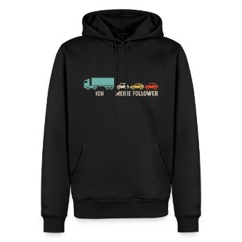 LKW Fahrer Meine Follower Fernfahrer - Männer Premium Bio Hoodie - Schwarz - Vorne - Nico (187cm)