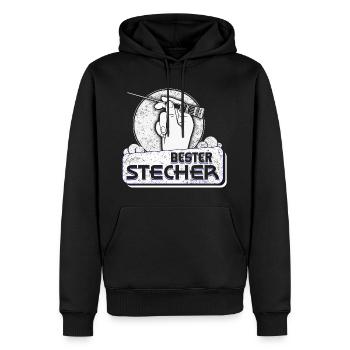 Bester Stecher Krankenpfleger - Männer Premium Bio Hoodie - Schwarz - Vorne - Nico (187cm)