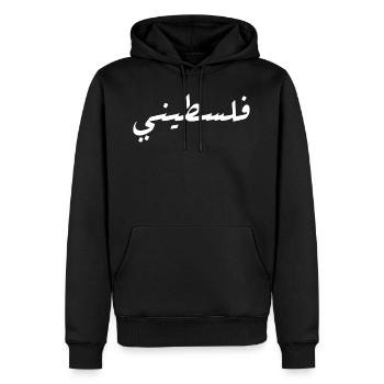 Palestine - Men’s Premium Organic Hoodie - black - Front - Nico (187cm)