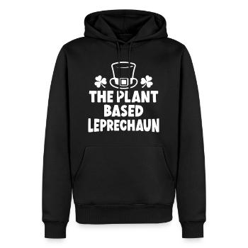 Der pflanzliche Kobold - Männer Premium Bio Hoodie - Schwarz - Vorne - Nico (187cm)