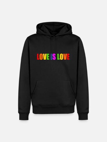 Love is love - Men’s Premium Organic Hoodie - black