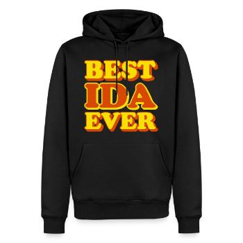 Ida First Name Funny Gift - Men’s Premium Organic Hoodie - black - Front - Nico (187cm)