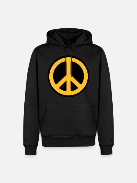 Peace - Men’s Premium Organic Hoodie - black