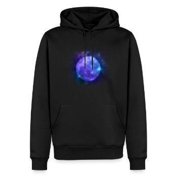 Starry Round - Sweat à capuche Premium bio Homme - noir - Devant - Nico (187cm)