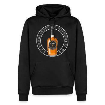 SEO-V1 - Men’s Premium Organic Hoodie - black - Front - Nico (187cm)