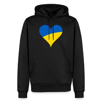 ukraine - Männer Premium Bio Hoodie - Schwarz - Vorne - Nico (187cm)