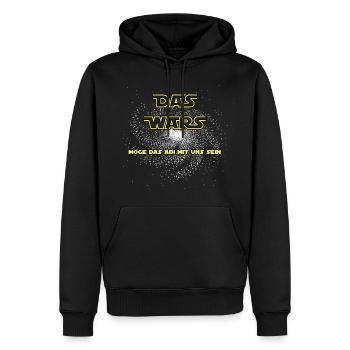 Das wars (möge das Abi mit uns sein) - Männer Premium Bio Hoodie - Schwarz - Vorne - Nico (187cm)