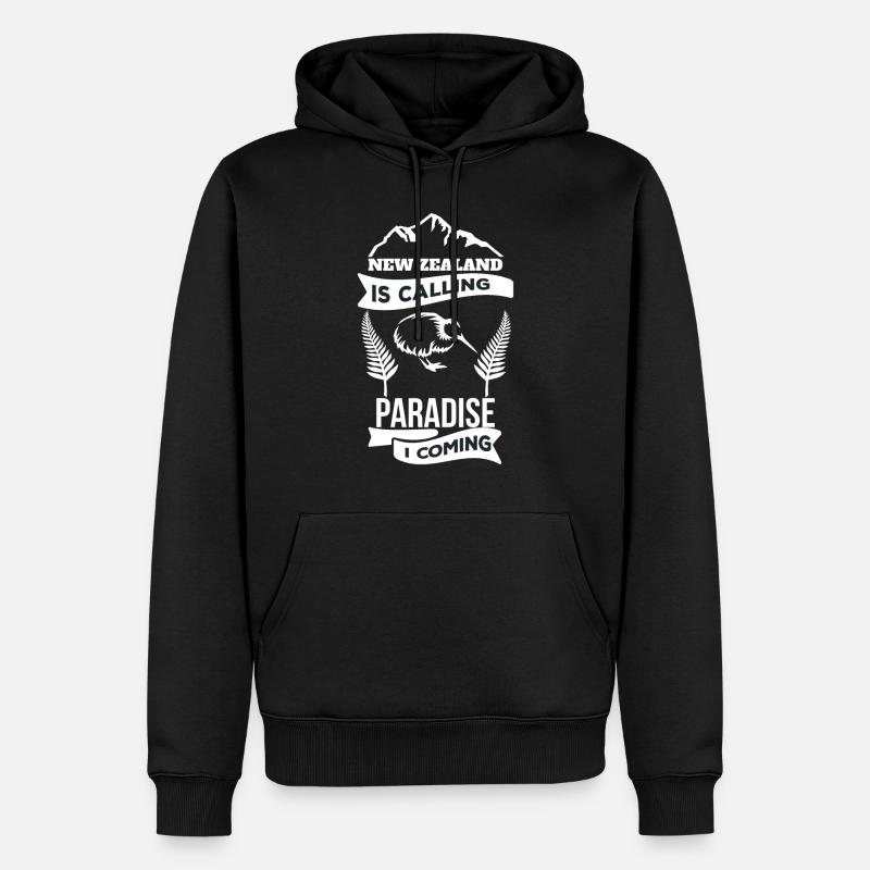 La nouvelle-Zélande - Sweat à capuche Premium bio Homme - noir