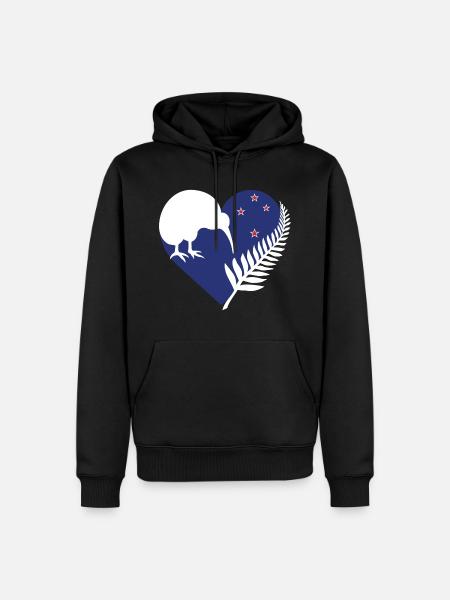 Neuseeland - Nouvelle-Zélande - Sweat à capuche Premium bio Homme - noir