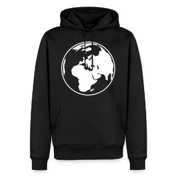 Welt - Männer Premium Bio Hoodie - Schwarz - Vorne - Nico (187cm)
