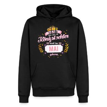 Mai Königstochter - Männer Premium Bio Hoodie - Schwarz - Vorne - Nico (187cm)
