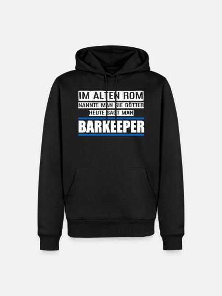 BARKEEPER - Männer Premium Bio Hoodie - Schwarz