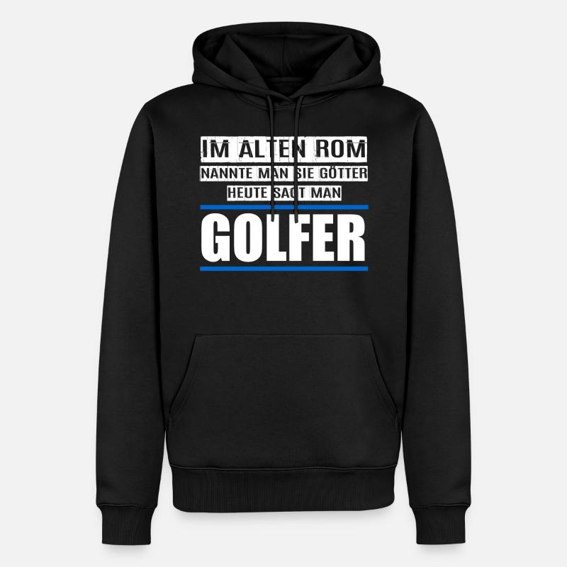 GOLFER - Männer Premium Bio Hoodie - Schwarz