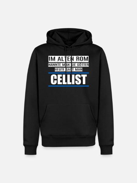 CELLIST - Männer Premium Bio Hoodie - Schwarz