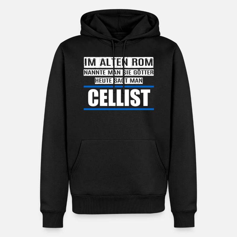 CELLIST - Männer Premium Bio Hoodie - Schwarz