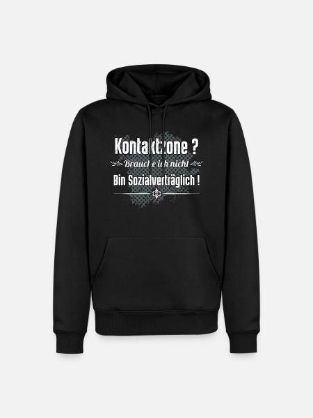 Kontaktzone - Männer Premium Bio Hoodie - Schwarz