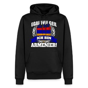 Armenier Armenien Armenierin Armenisch Geschenk - Männer Premium Bio Hoodie - Schwarz - Vorne - Nico (187cm)