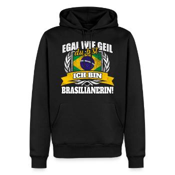 Brasilianer Brasilien Brasilianerin Brasil - Männer Premium Bio Hoodie - Schwarz - Vorne - Nico (187cm)