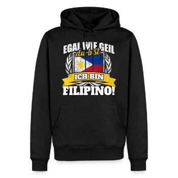 Filipino Filipina Philippinen philippinisch - Männer Premium Bio Hoodie - Schwarz - Vorne - Nico (187cm)