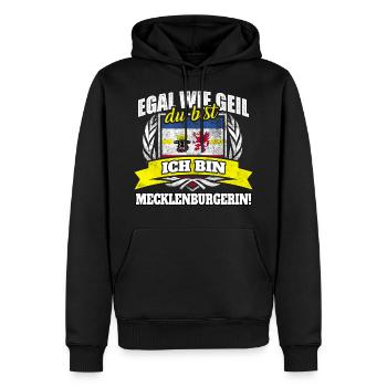Mecklenburger Mecklenburg Mecklenburgerin Geschenk - Männer Premium Bio Hoodie - Schwarz - Vorne - Nico (187cm)