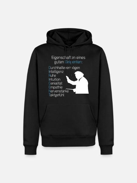 Eigenschaften Dirigent - Männer Premium Bio Hoodie - Schwarz