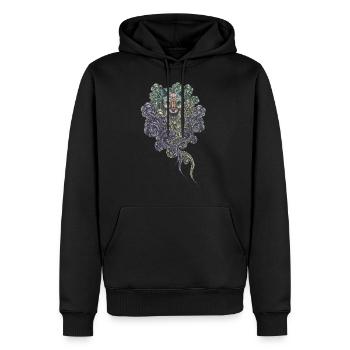 Bastet sur le terrain - Sweat à capuche Premium bio Homme - noir - Devant - Nico (187cm)