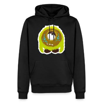 Süßes kleines hmpf Monster - Männer Premium Bio Hoodie - Schwarz - Vorne - Nico (187cm)