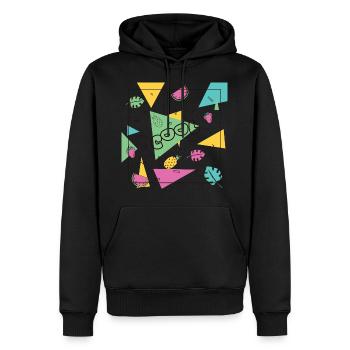 Idealer Geometries - Männer Premium Bio Hoodie - Schwarz - Vorne - Nico (187cm)