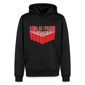 Beerpong table cadeau tennis de fête jeu potable balle - Sweat à capuche Premium bio Homme - noir - Devant - Nico (187cm)