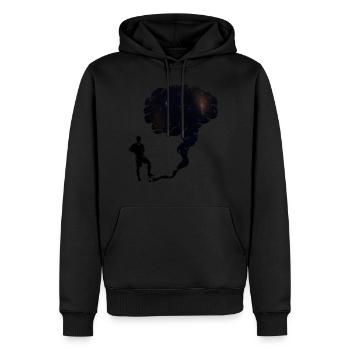 Alles Fussball. Geschenkidee. - Männer Premium Bio Hoodie - Schwarz - Vorne - Nico (187cm)