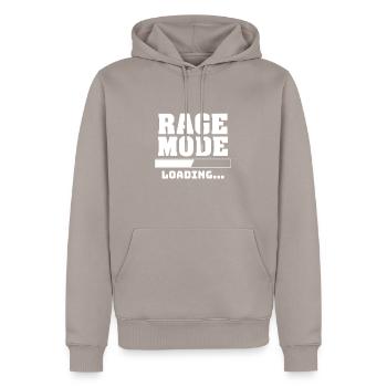 Rage Mode Loading - Männer Premium Bio Hoodie - Taupe - Vorne - Nico (187cm)