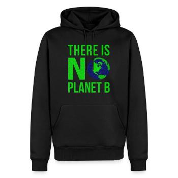 There Is No Planet B - Tag der Erde - Männer Premium Bio Hoodie - Schwarz - Vorne - Nico (187cm)