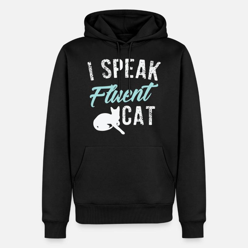 Chat drôle - Sweat à capuche Premium bio Homme - noir