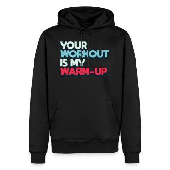 Entraînement musculaire - Sweat à capuche Premium bio Homme - noir - Devant - Nico (187cm)