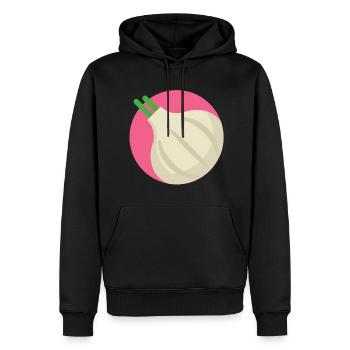 Garlic spice vegetables Healthy - Men’s Premium Organic Hoodie - black - Front - Nico (187cm)