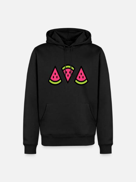 pastèque douce fruit de l'été - Sweat à capuche Premium bio Homme - noir
