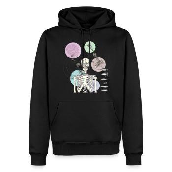 skeleto - Men’s Premium Organic Hoodie - black - Front - Nico (187cm)