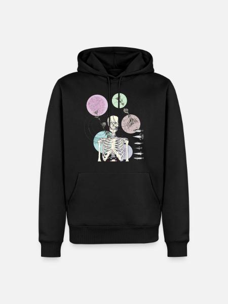 squeletto - Sweat à capuche Premium bio Homme - noir