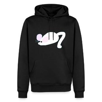 Niedlicher Kinder- / Babymausentwurf - Männer Premium Bio Hoodie - Schwarz - Vorne - Nico (187cm)