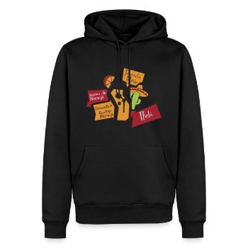 Tequila - Männer Premium Bio Hoodie - Schwarz - Vorne - Nico (187cm)