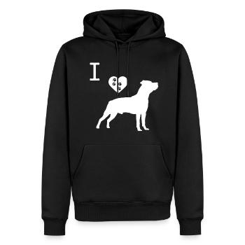 Chien American Staffordshire Terrier Chien de compagnie - Sweat à capuche Premium bio Homme - noir - Devant - Nico (187cm)