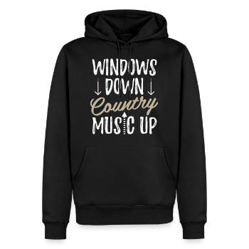 T-shirt de musique - Sweat à capuche Premium bio Homme - noir - Devant - Nico (187cm)