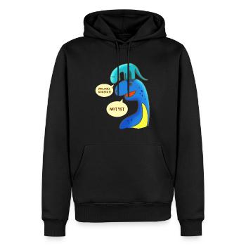 Atheist Dad Does God Exist? Not yet dinosaurs - Men’s Premium Organic Hoodie - black - Front - Nico (187cm)