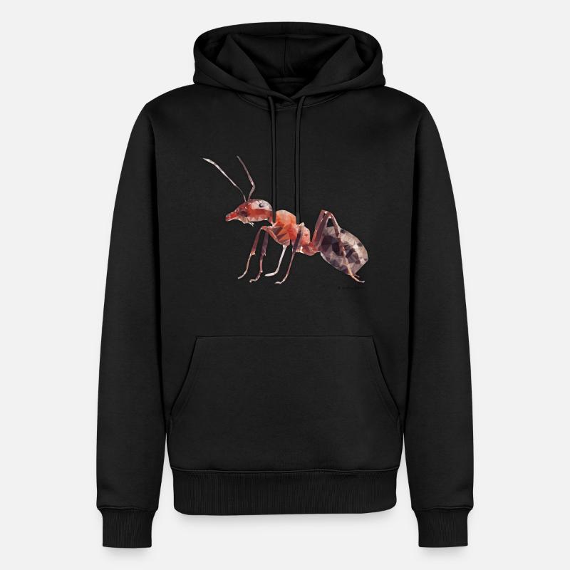 fourmi - Sweat à capuche Premium bio Homme - noir