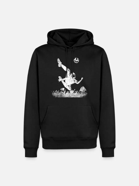 Repli du football - Sweat à capuche Premium bio Homme - noir