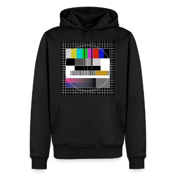sendepause - Männer Premium Bio Hoodie - Schwarz - Vorne - Nico (187cm)