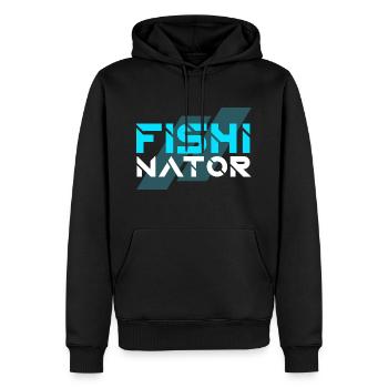 Fischer Fishinator angeln Fisch Geschenk - Männer Premium Bio Hoodie - Schwarz - Vorne - Nico (187cm)